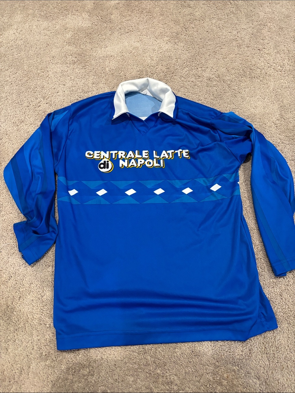 #10 Beto Napoli Blue Long-Sleeve Soccer Jersey